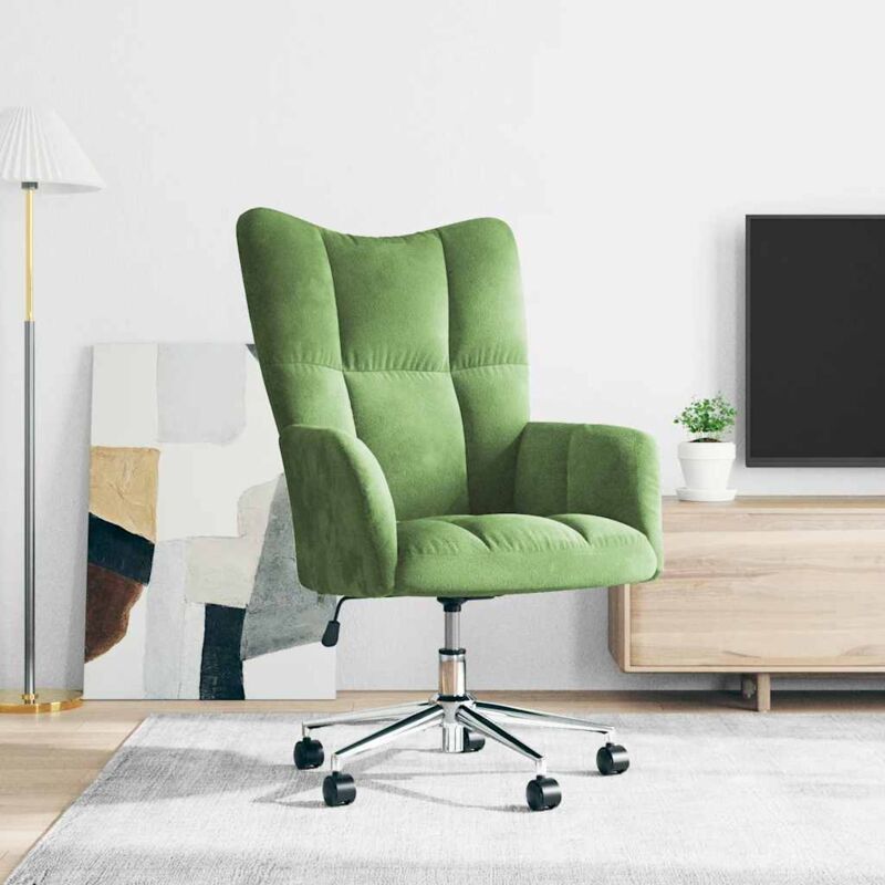 Chaise de relaxation Vert clair Velours Vidaxl