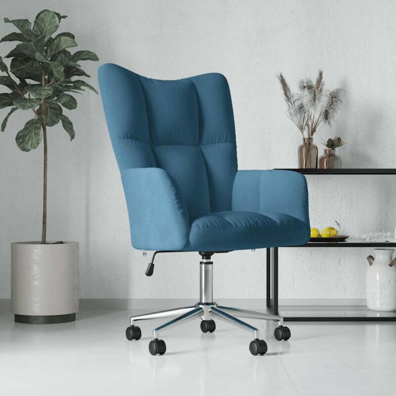 Chaise de relaxation Bleu Velours - Vidaxl