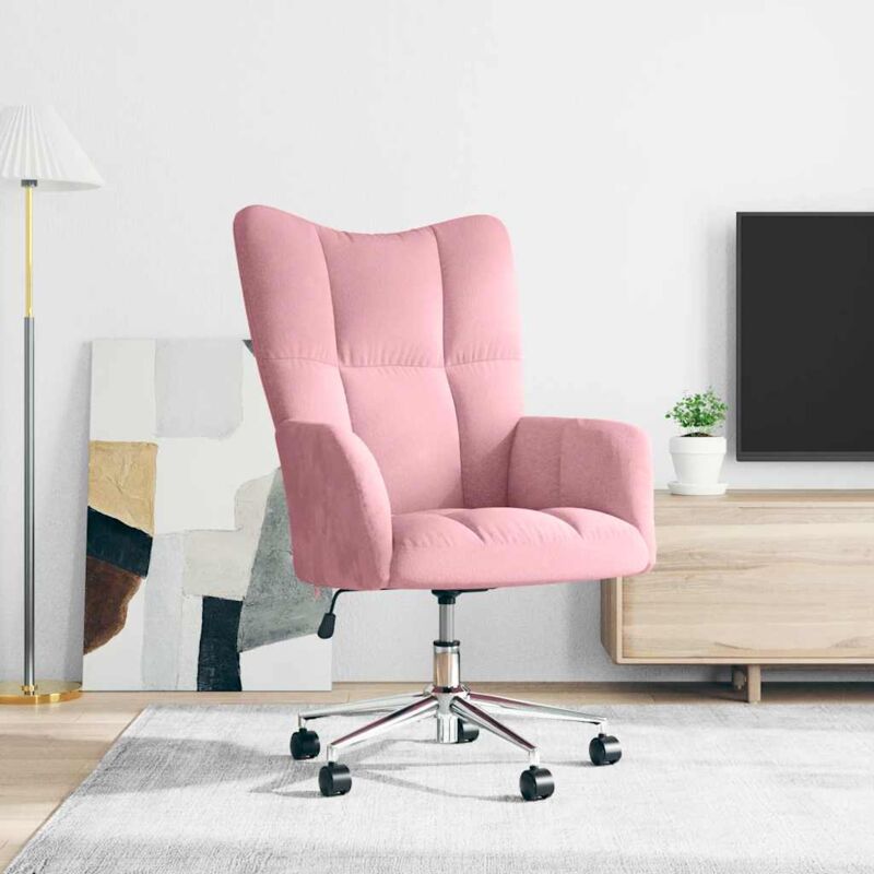 Chaise de relaxation Rose Velours - Vidaxl