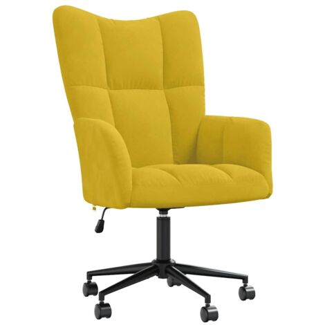 Chaise de relaxation Jaune moutarde Velours