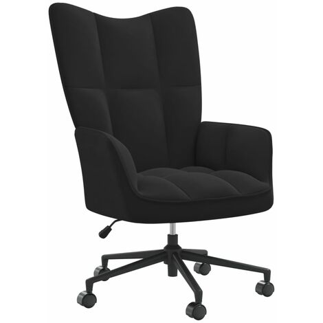 Chaise de relaxation Noir Velours 9