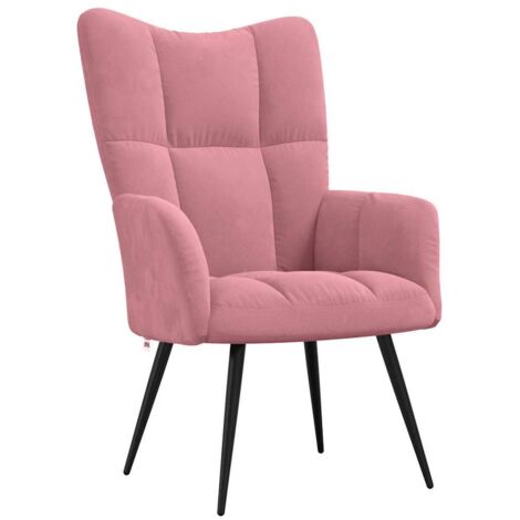 Chaise de relaxation Rose Velours