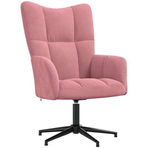 Chaise de relaxation Rose Velours