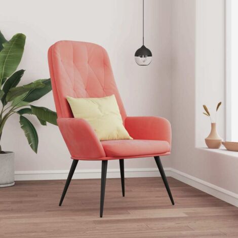 Chaise de relaxation Rose Velours vidaXL