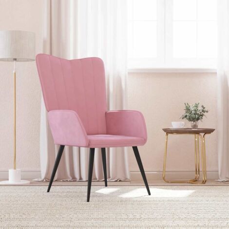 Chaise de relaxation Rose Velours vidaXL