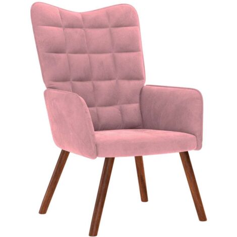 Chaise de relaxation Rose Velours vidaXL