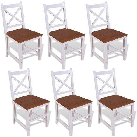 Chaise de salle à manger 6 pcs Bois de teck massif et d Chaise de salle à manger 6 pcs Bois de teck massif et d