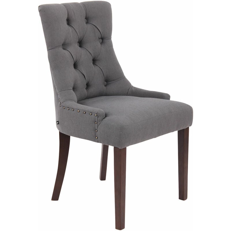 CLP - Chaise de salle à manger Aberdeen tissu Gris foncé Antique