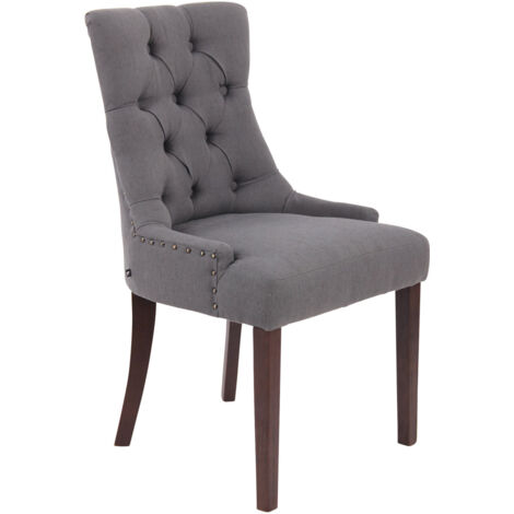 Chaise de salle à manger Aberdeen tissu Gris foncé Antique