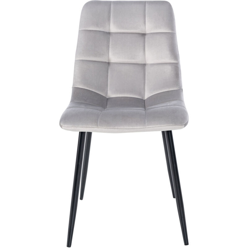 Chaise clp en metal non pliable interieur H. 84 cm gris
