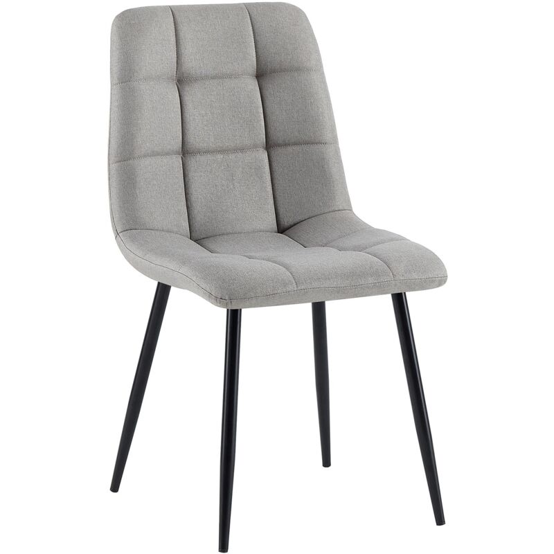 Chaise de salle à manger Antibes Tissu Gris clair