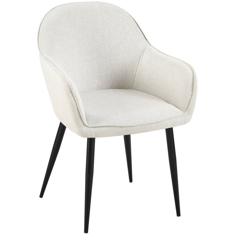 CLP - Chaise de salle à manger Boise en tissu crème