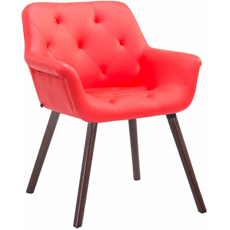 Tabouret de conception exclusif dans le cadre en bois clair Similpelle Diverses couleurs colore : Rouge
