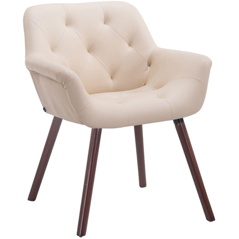 Tabouret de conception exclusif dans le cadre en bois clair Similpelle Diverses couleurs colore : Crème