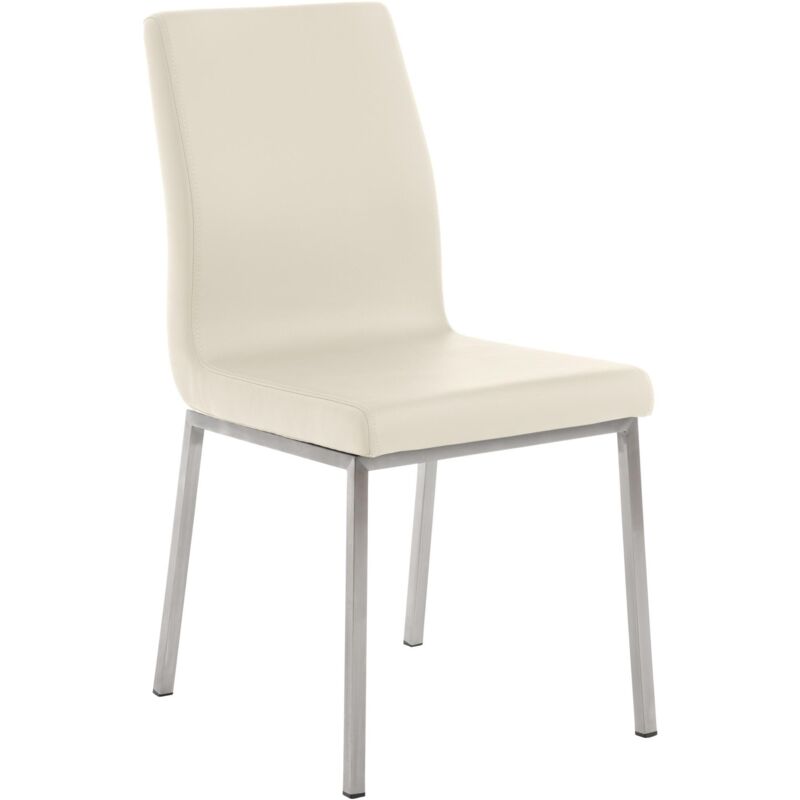 CLP - Chaise d'apparence moderne en cadre en acier et assis dans différentes couleurs comme colore : Crème