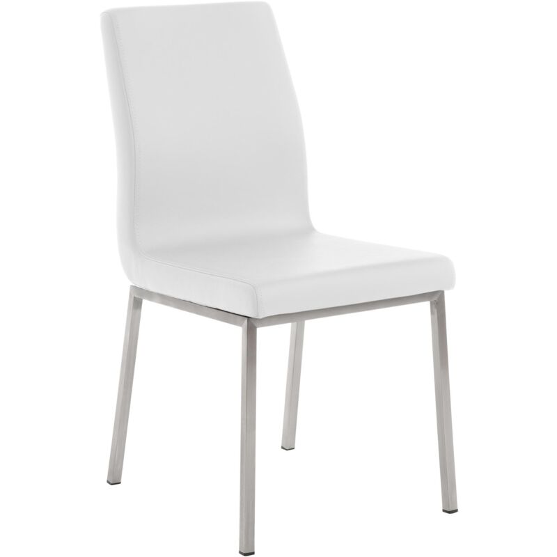 CLP - Chaise d'apparence moderne en cadre en acier et assis dans différentes couleurs comme colore : Blanc