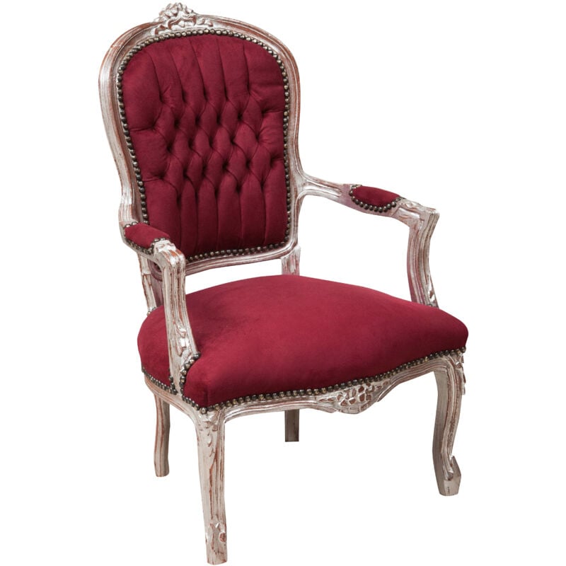 Biscottini - Chaise de salle à manger de cuisine 64x100x65cm Fauteuil de chambre classique Chaise rembourrée avec accoudoirs Chaise en bois