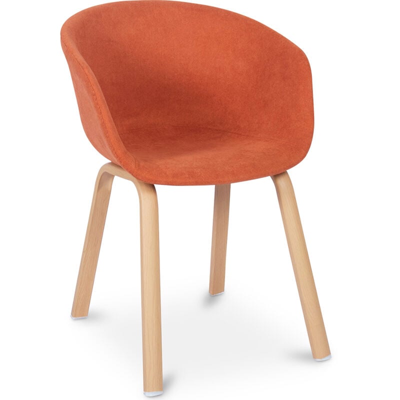 Chaise de salle à manger design avec accoudoirs Orange