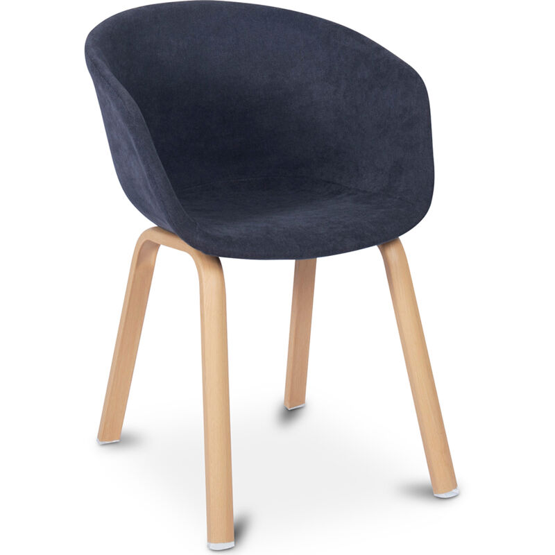 Privatefloor - Chaise de salle à manger design avec accoudoirs Gris foncé