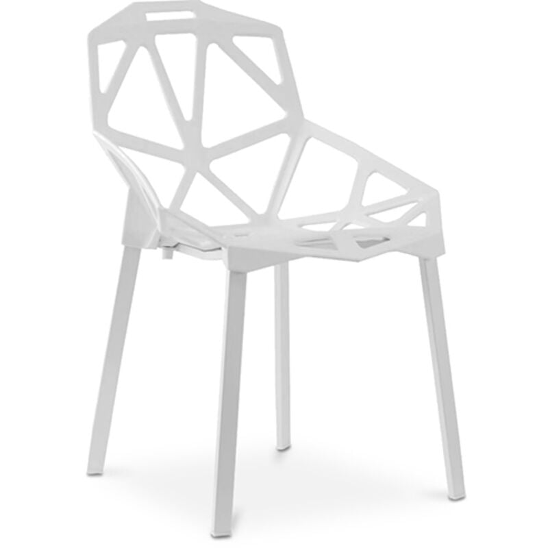 Privatefloor - Chaise de salle à manger design - Hit Blanc