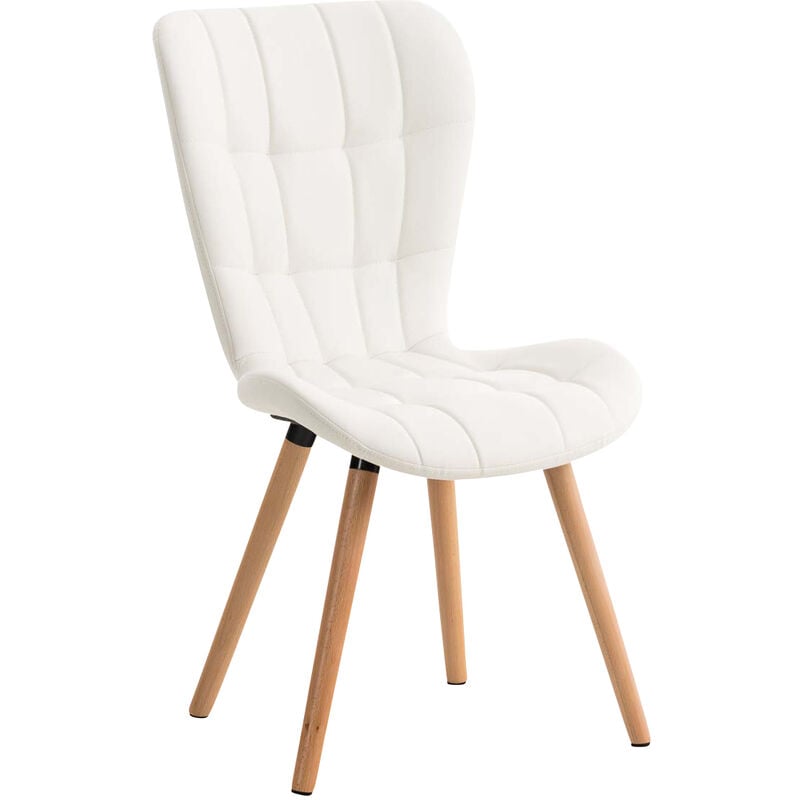 CLP - Chaise chic salle à manger en conception de chaise en cuir eco pour salon rembourré dans différentes couleurs Couleur : Blanc