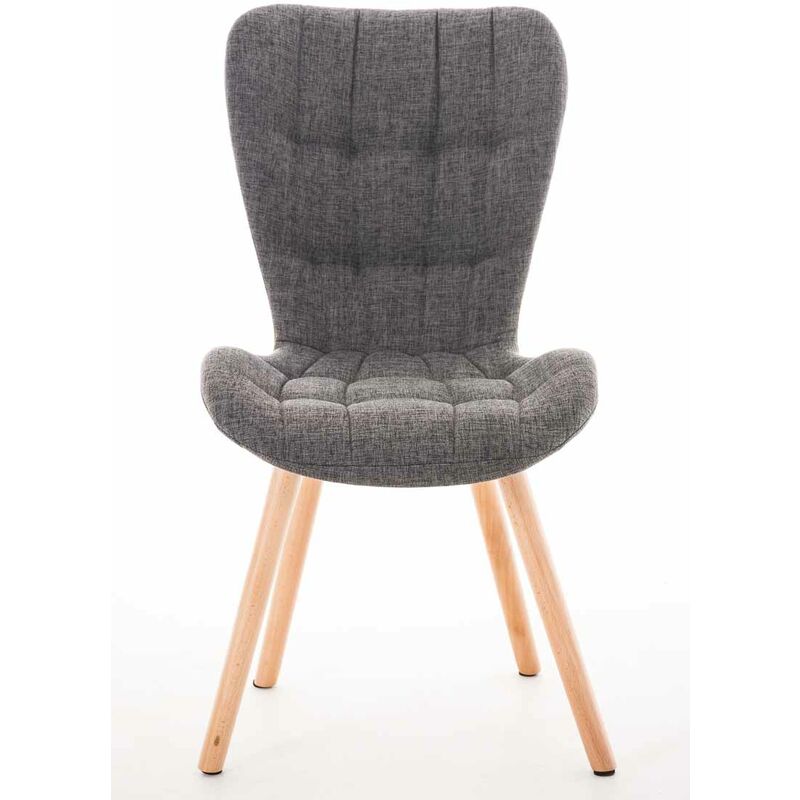 CLP - Chaise à manger à chaise chic dans une conception de chaise en tissu pour salon rembourré diverses couleurs Couleur : Gris clair