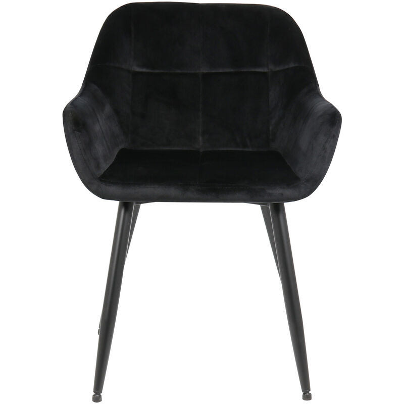 Les jambes en métal et le siège en velours élégant à déjeuner diverses couleurs colore : noir
