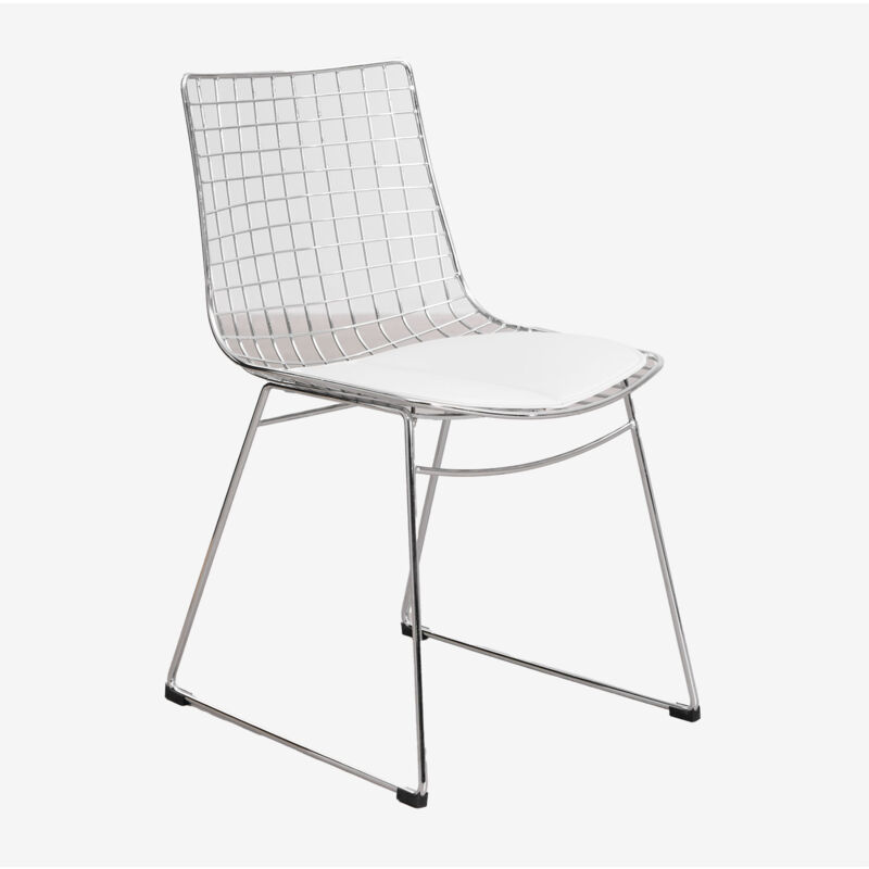 Sklum - Chaise de salle à manger en acier Renée Chromé