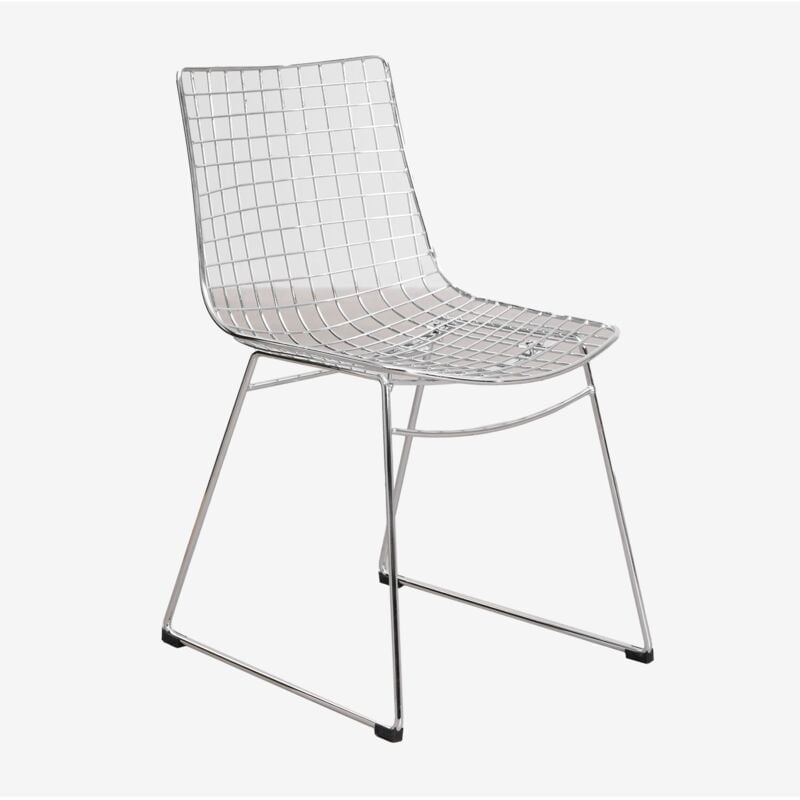 Sklum - Chaise de salle à manger en acier Renée Chromé