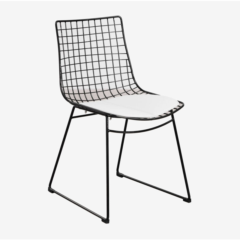 Sklum - Chaise de salle à manger en acier Renée Noir