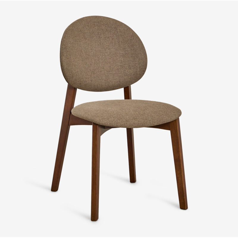 Sklum - Chaise de salle à manger en bois et tissu Yamena Sklum - Chaise de salle à manger en bois et tissu Yamena
