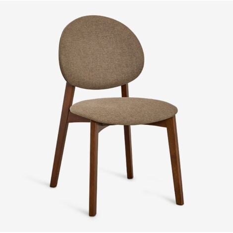 Chaise de salle à manger en bois et tissu Yamena SKLUM