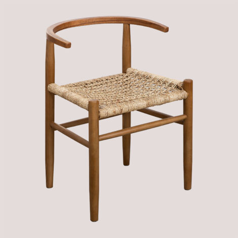 Chaise de Salle à Manger en Bois Uish Vintage SKLUM - Bois Foncé Bois Foncé