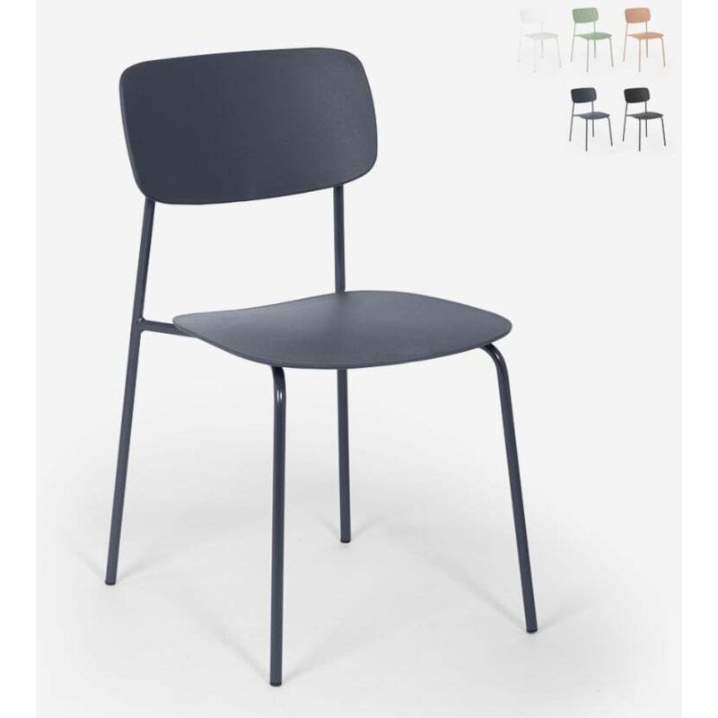 Chaise de cuisine et salon au design moderne Josy - Bleu