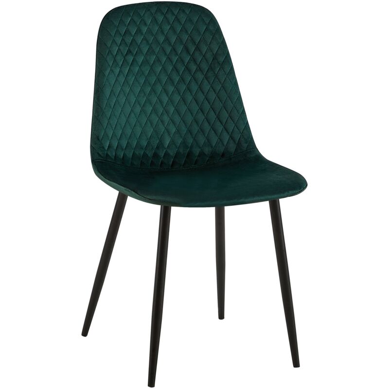 CLP - Chaise de salle à manger de style moderne en velours avec coutures décoratives différentes couleurs colore : vert