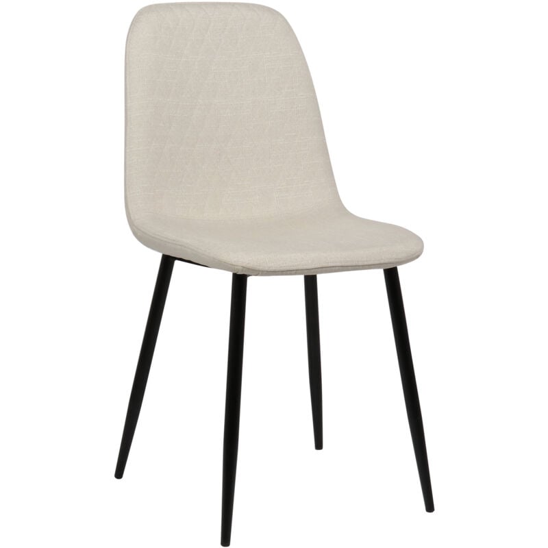 CLP - Chaise de salle à manger Design moderne en tissu avec coutures décoratives différentes couleurs colore : Crème
