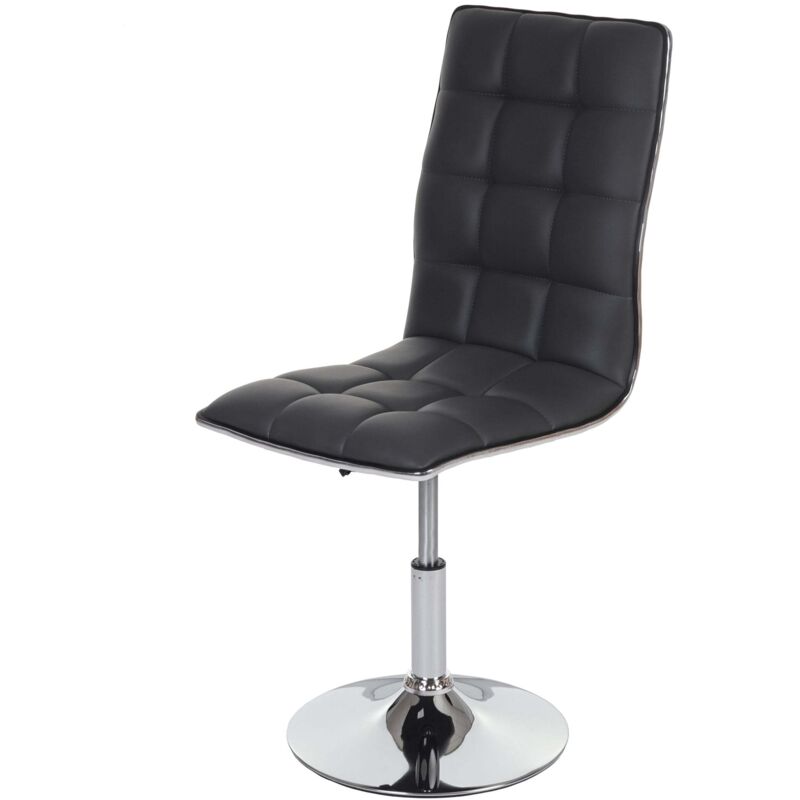 HHG - Chaise de salle à manger 272, chaise de cuisine, pivotante et réglable en hauteur, similicuir, gris HHG - Chaise de salle à manger 272, chaise de cuisine, pivotante et réglable en hauteur, similicuir, gris
