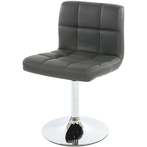 Chaise de salle à manger Kavala, chaise de cuisine, pivotante  simili cuir gris base chromée