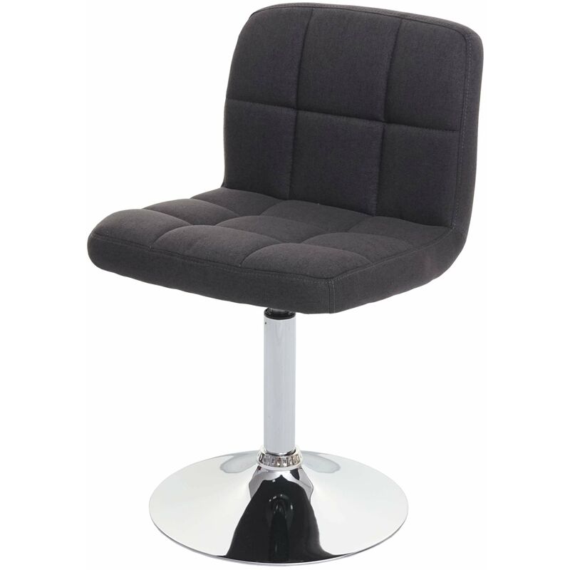 HHG - Chaise de salle à manger pivotante en tissu gris foncé pieds chromé 040002299 HHG - Chaise de salle à manger pivotante en tissu gris foncé pieds chromé 040002299