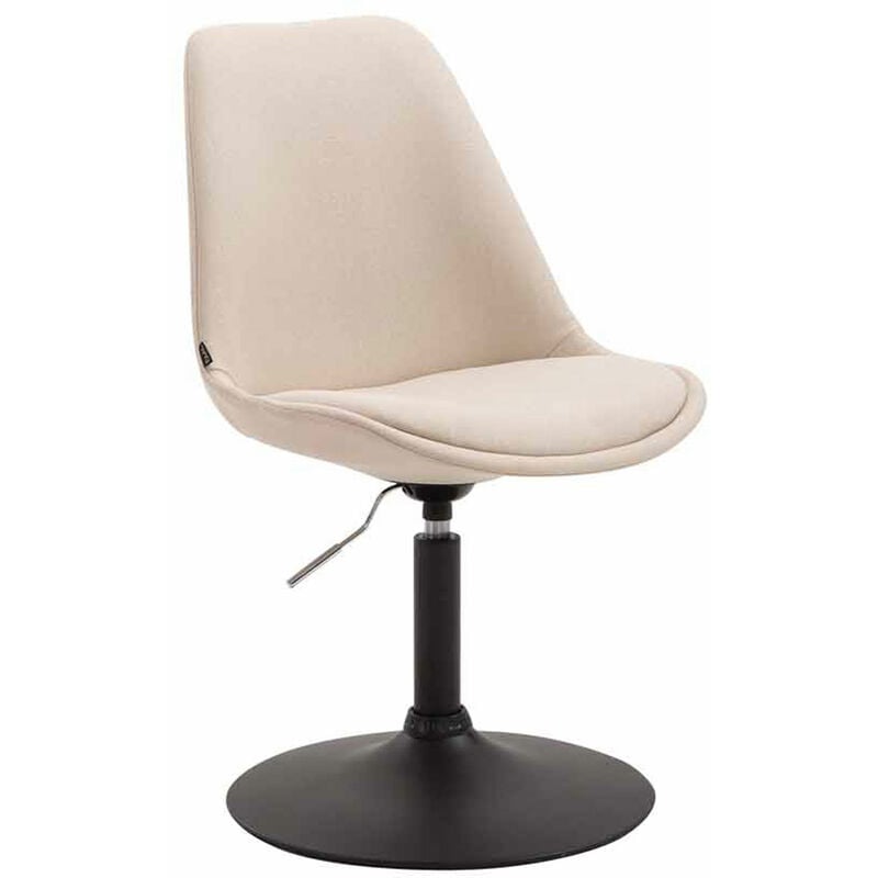 CLP - Chaise de lunch Bureau pivotant réglable en tissu et métal moderne dans différentes couleurs Couleur : Crème