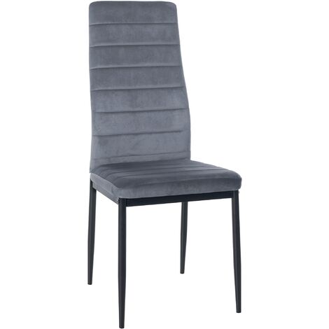 Chaise de salle Ă manger Mayfair Gris clair Velours