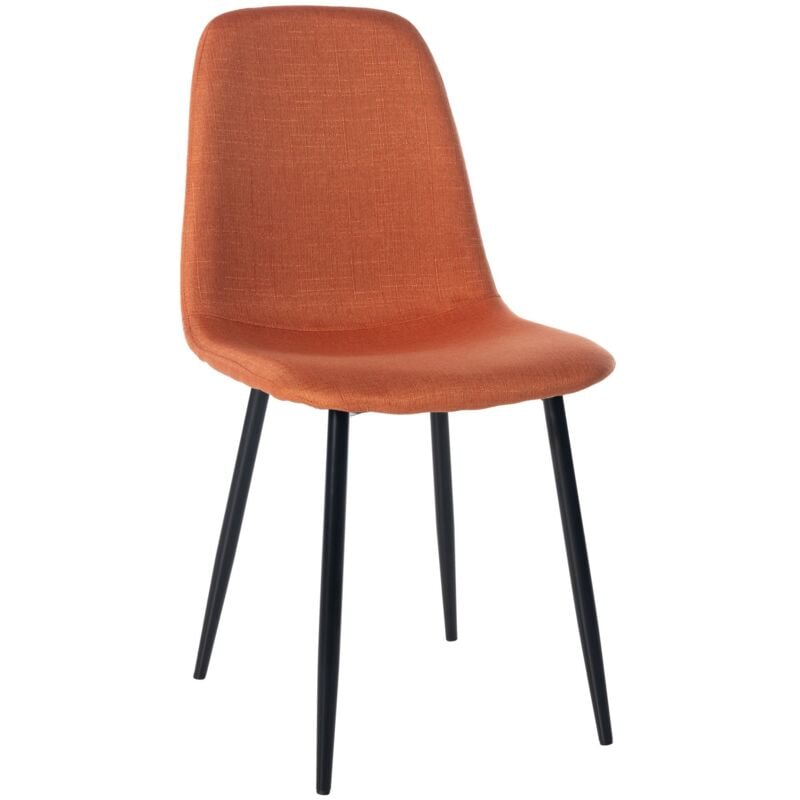 CLP - Chaise de salle à manger avec enveloppant le dos et la doublure rembourrée dans différentes couleurs colore : Orange