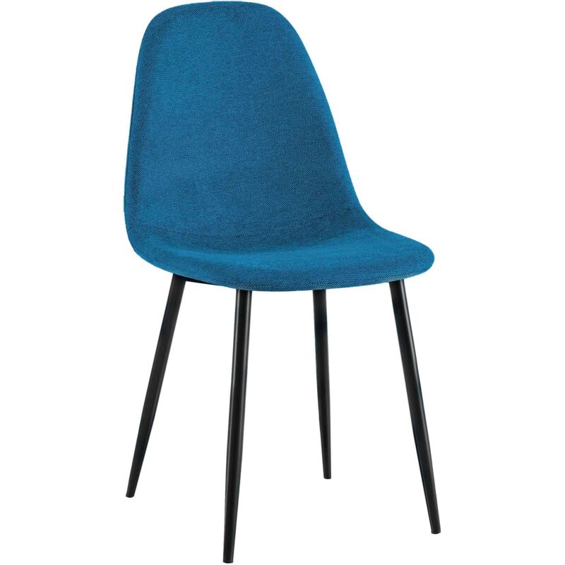 CLP - Chaise de salle à manger avec enveloppant le dos et la doublure rembourrée dans différentes couleurs colore : bleu
