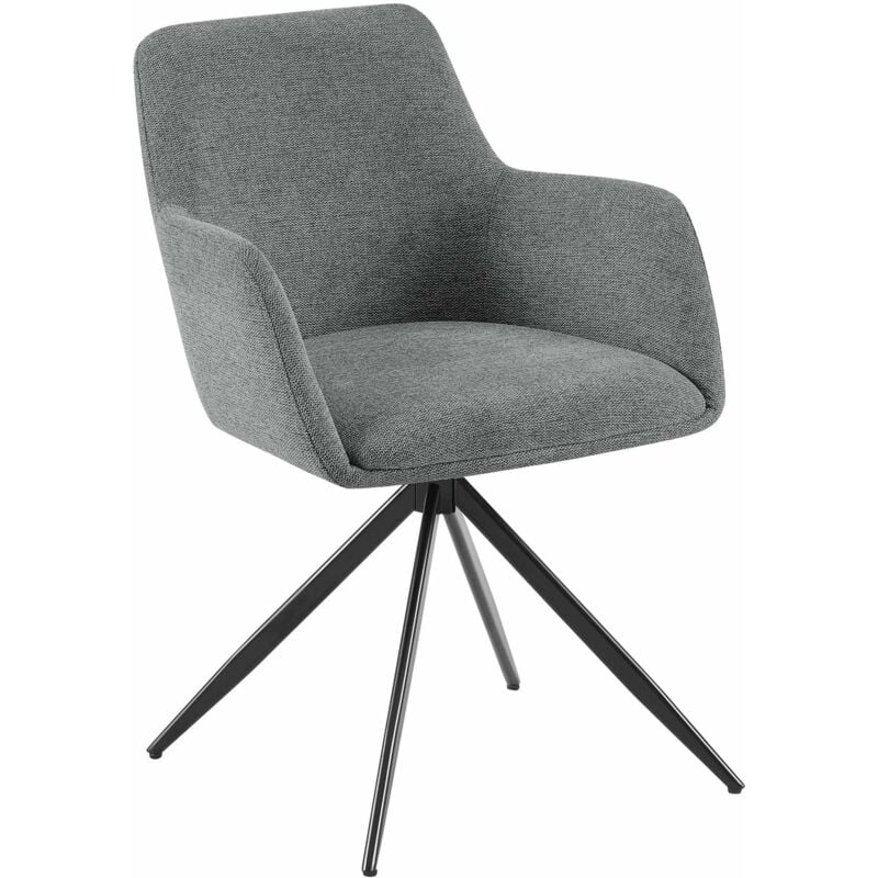 Chaise de salle à manger Olema Tissu Gris