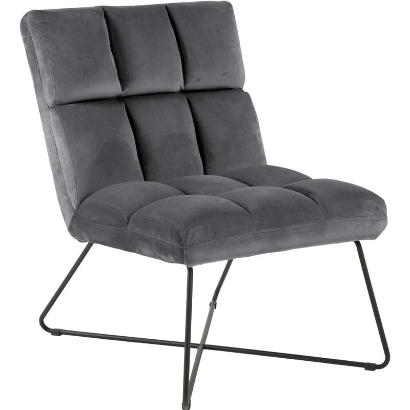 Alba Fauteuil, chaise longue en velours, gris.