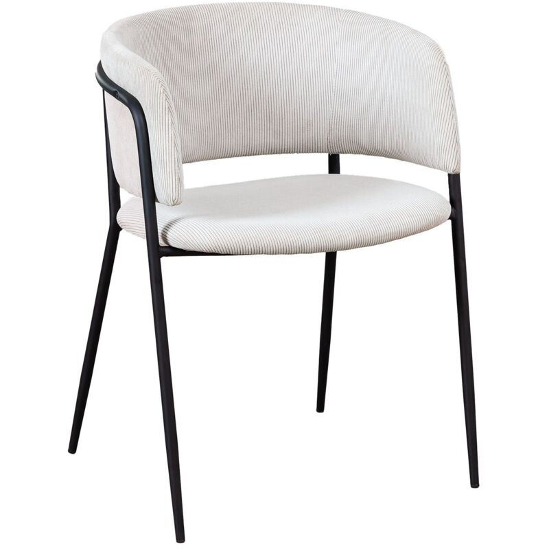 Sklum - Chaise de salle à manger rembourrée Nalon Noir