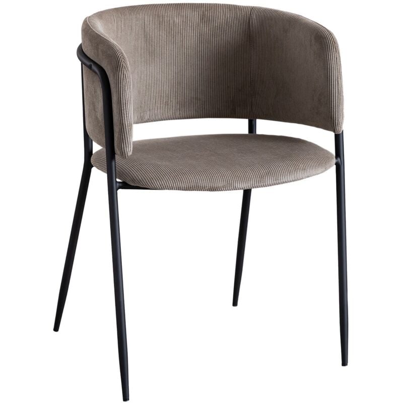 Sklum - Chaise de salle à manger rembourrée Nalon Noir