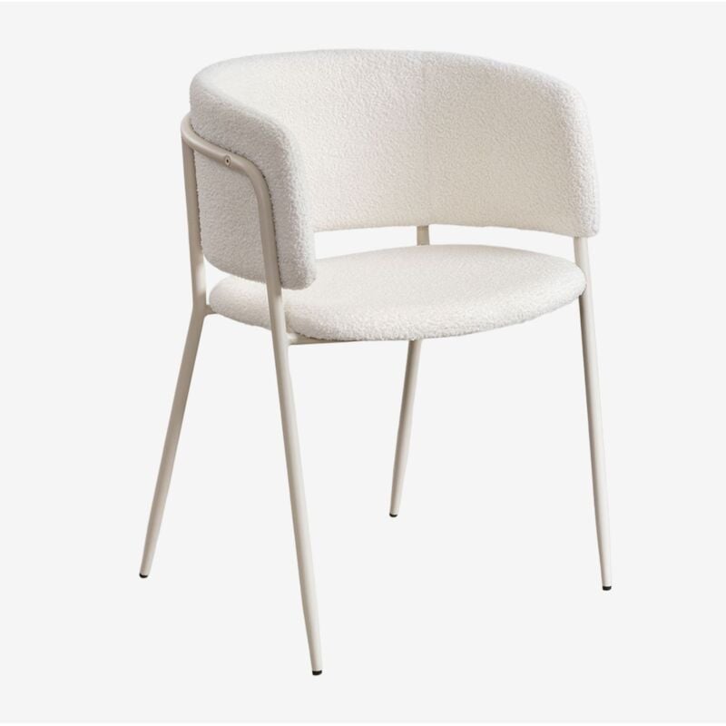 Sklum - Chaise de salle à manger rembourrée Nalon Tapioca Beige