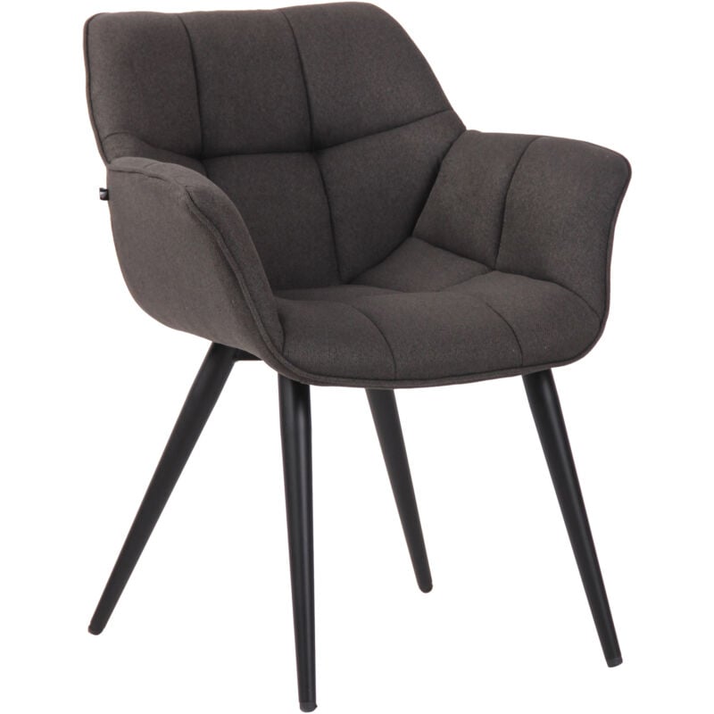 CLP - Chaise de salle à manger roseville gris foncé, tissu