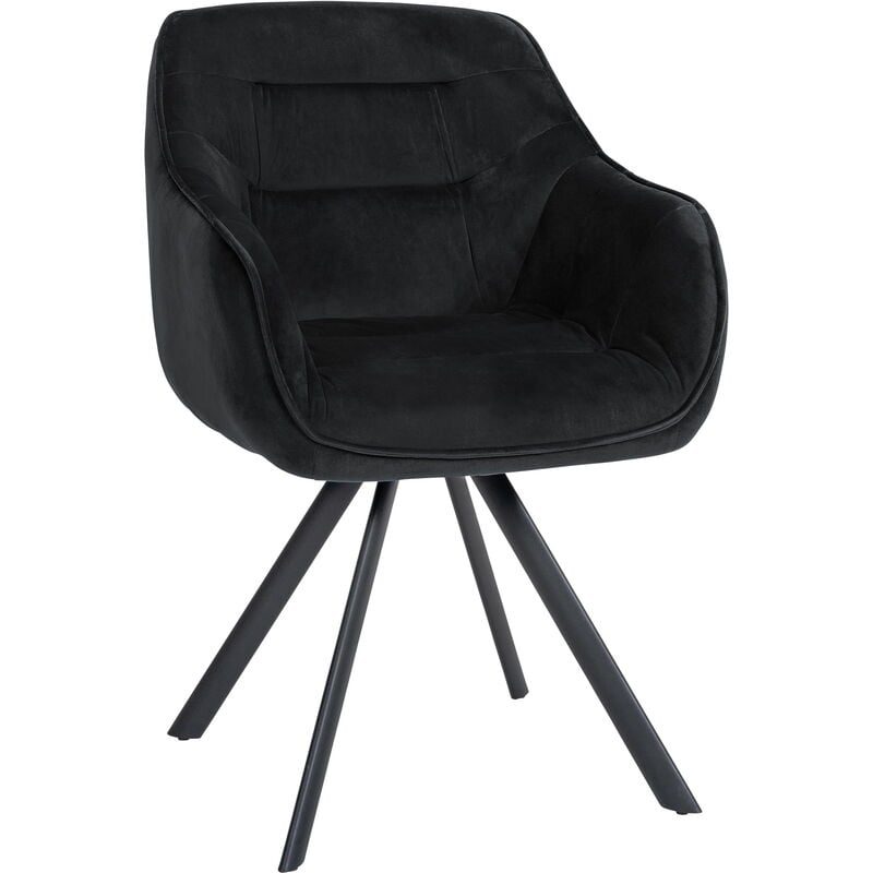 CLP - Chaise de lunch de Russel en velours ou en tissu noir, velours